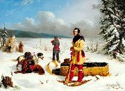 The Surveyor: Portrait of Captain John Henry Lefroy or Scene in the Northwest Paul Kane